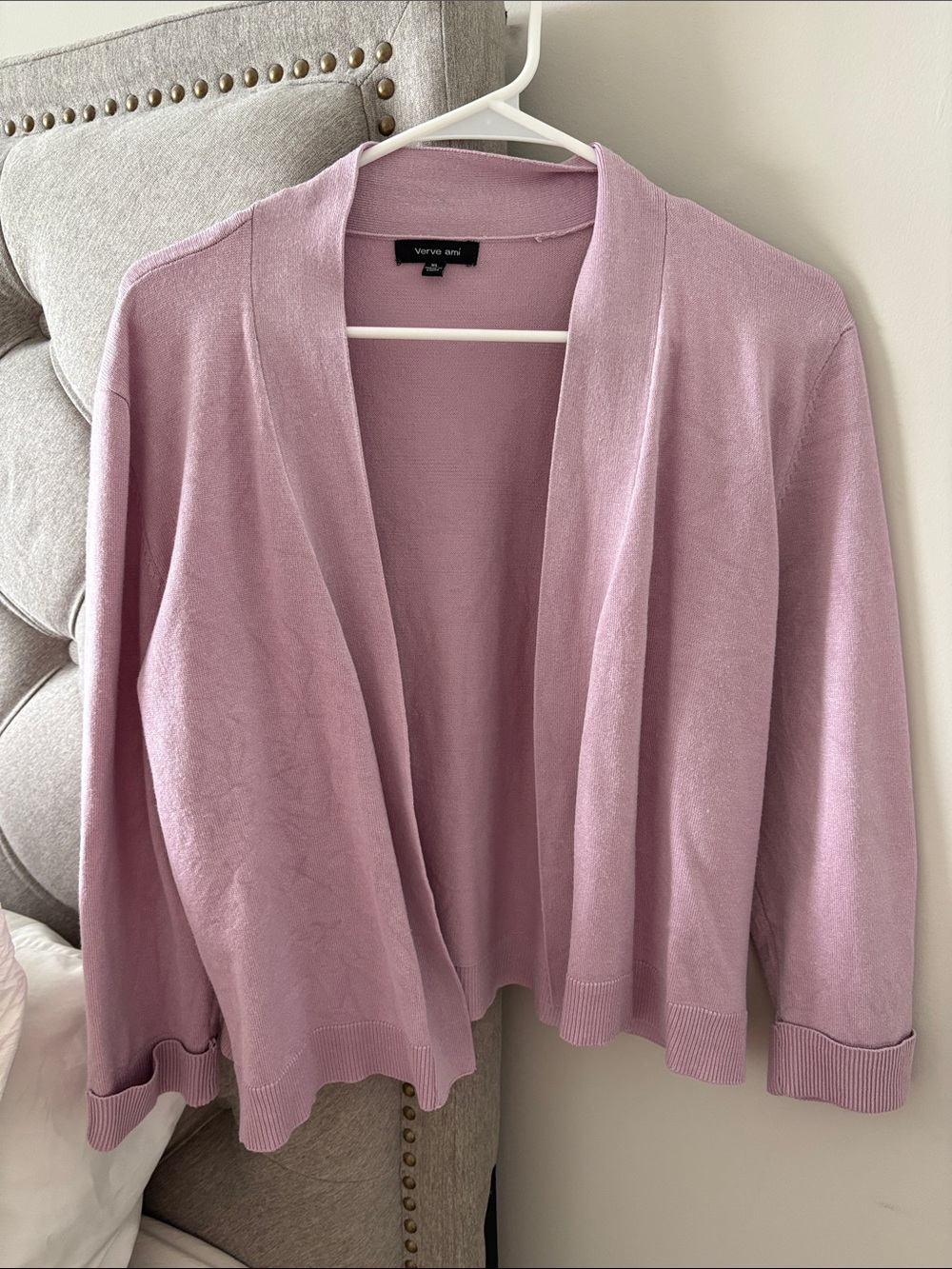 Verve Ami Open-Front Cardigan in light purple